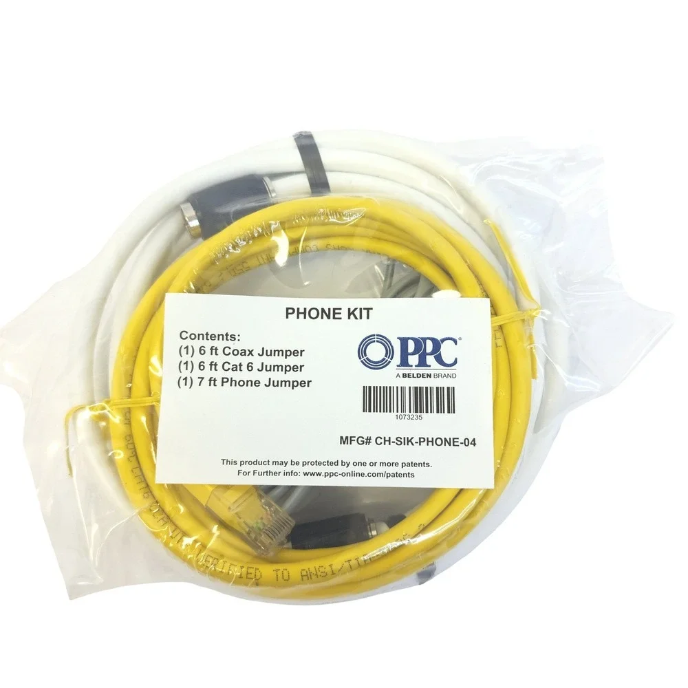 PPC Belden Phone Kit CH-SIK-PHONE-04 Coax Cat 6 Ethernet and Phone Jumper‎ Set